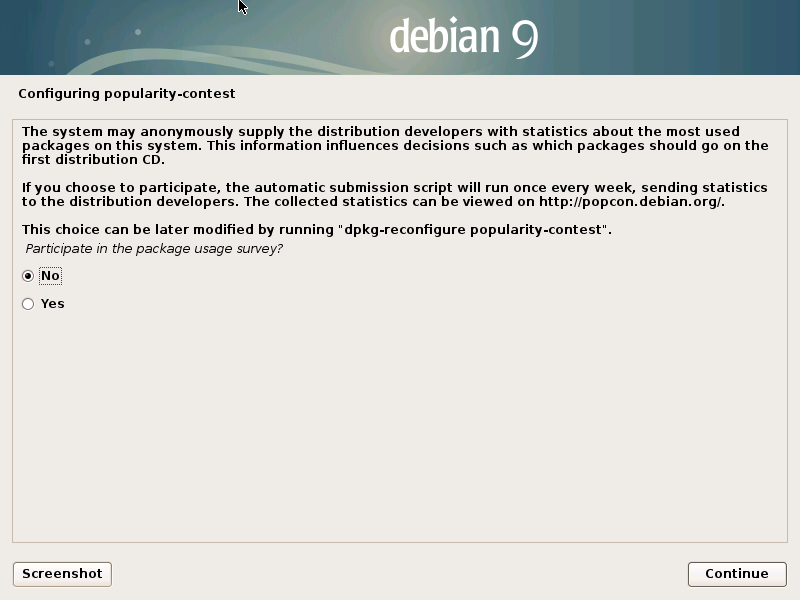 Debian popularity Contest