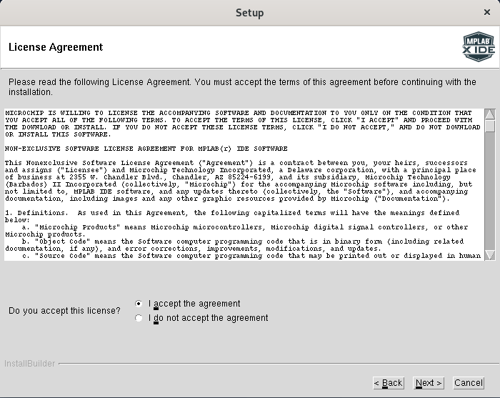 Accept the License Agreement